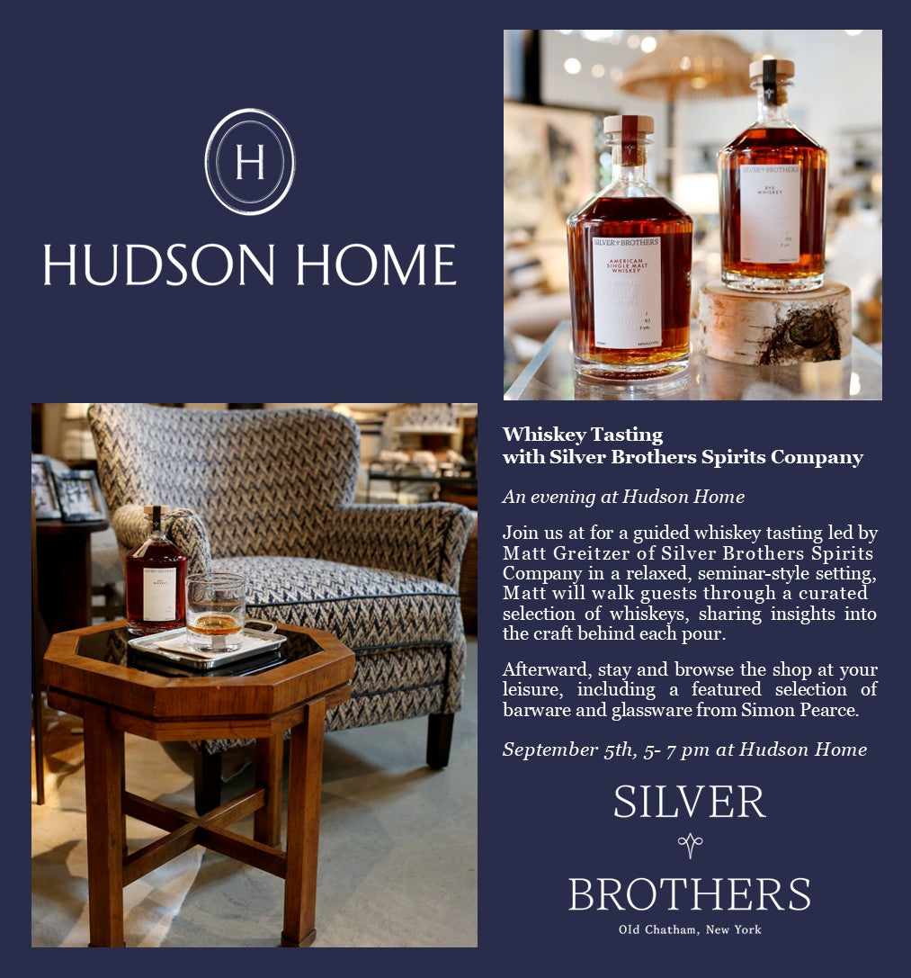 Whiskey Tasting at Hudson Home September 5, 2026