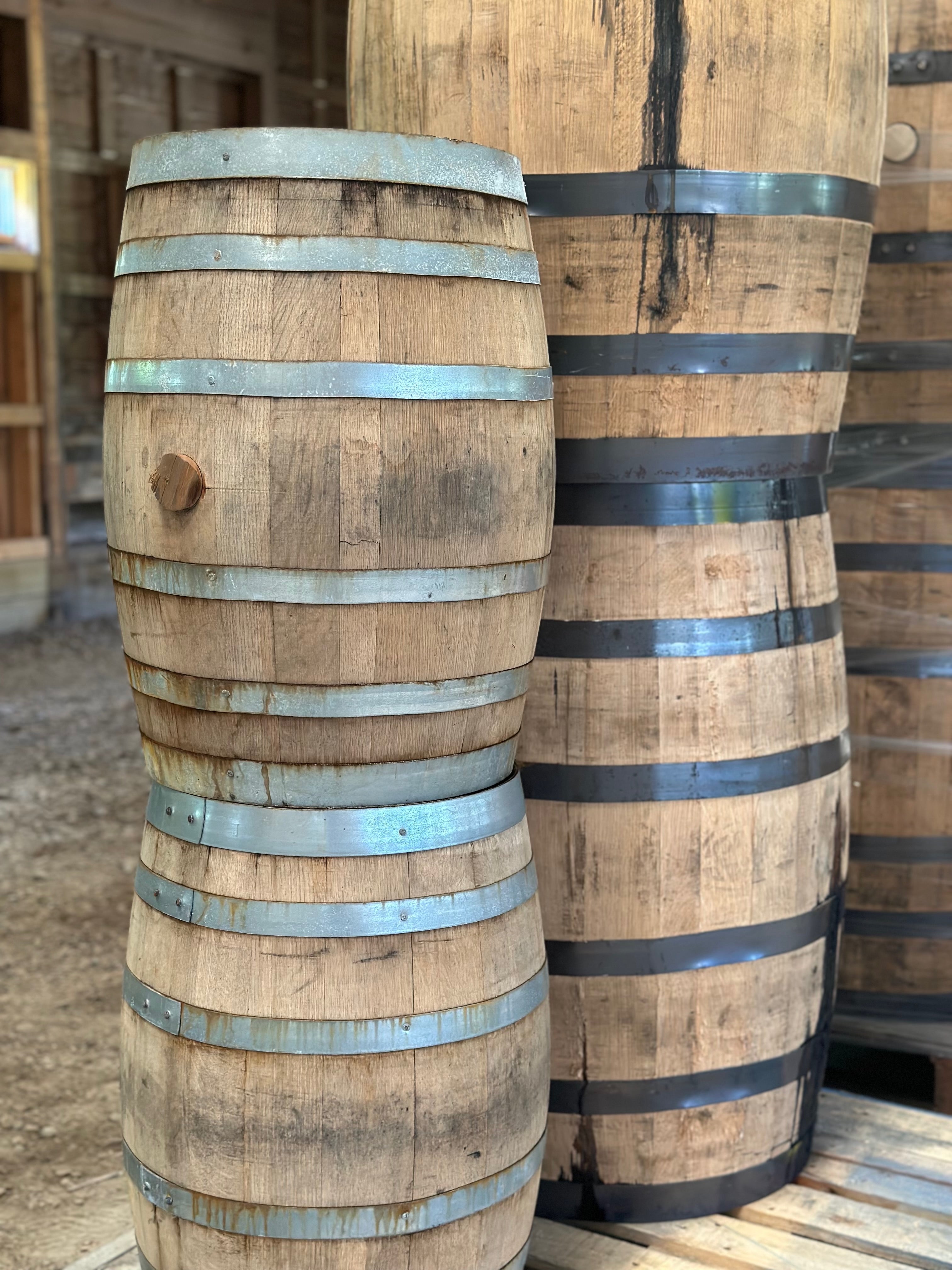 A stack of barrels